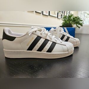 Adidas Superstar White and Black Sneakers